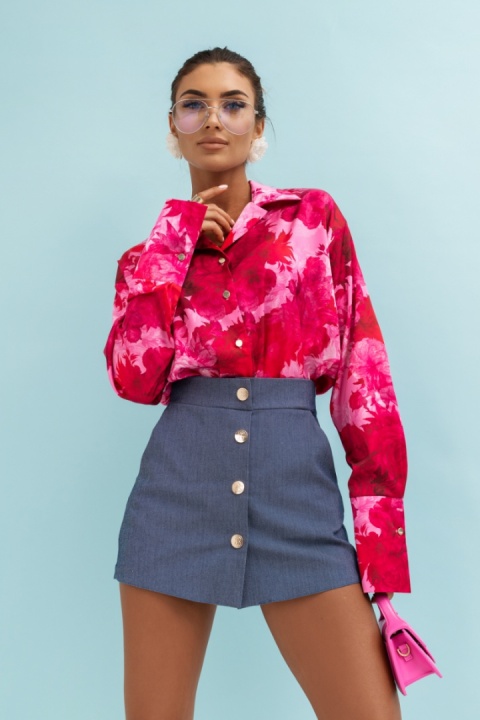 KOSZULA SATYNOWA PREMIUM MADDIE RÓŻOWA