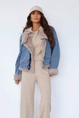 KURTKA JEANSOWA Z FUTERKIEM