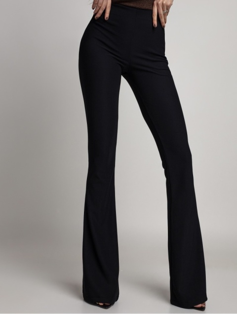 SPODNIE DZWONY CZARNE