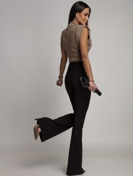 SPODNIE DZWONY CZEKOLADOWE